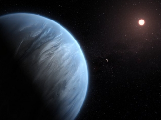 Vapor de agua en un exoplaneta rocoso