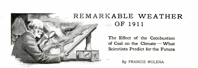 Ensayo publicado en Popular Mechanics sobre el cambio climático. 1911