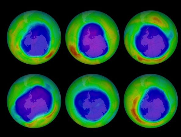 La variabilidad anual del agujero de la capa de ozono sobre la Antártida