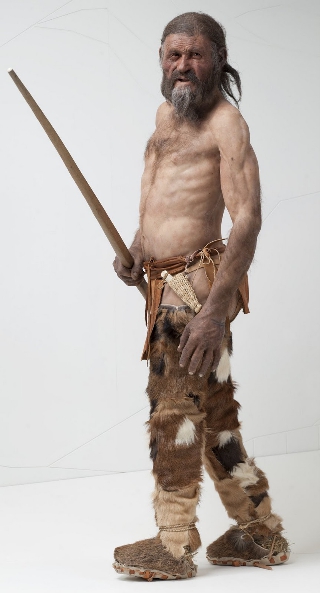 Reconstrucción del célebre Otzi, hombre del Calcolítico