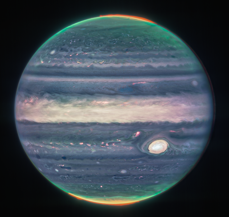 Júpiter. Telescopio James Webb, NASA.