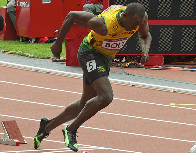 Usain Bolt en la salida