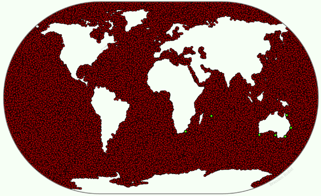 Mapa que ilustra las muertes entre tiburones y seres humanos Mapa que ilustra las muertes entre tiburones y seres humanos